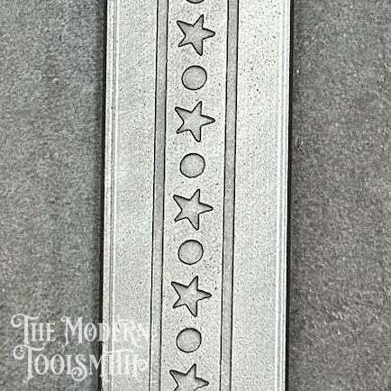 Stars and Circles Ring Band Texture Plate - RB06