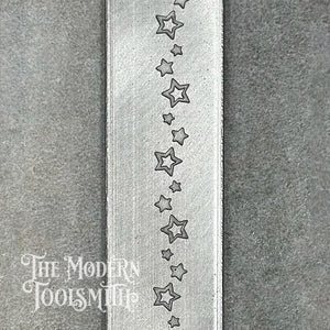 Multi Stars Ring Band Texture Plate - RB07