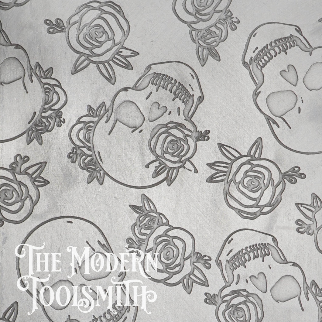 Floral Skulls Texture Plate (a TMTS Original Pattern) - TXP49