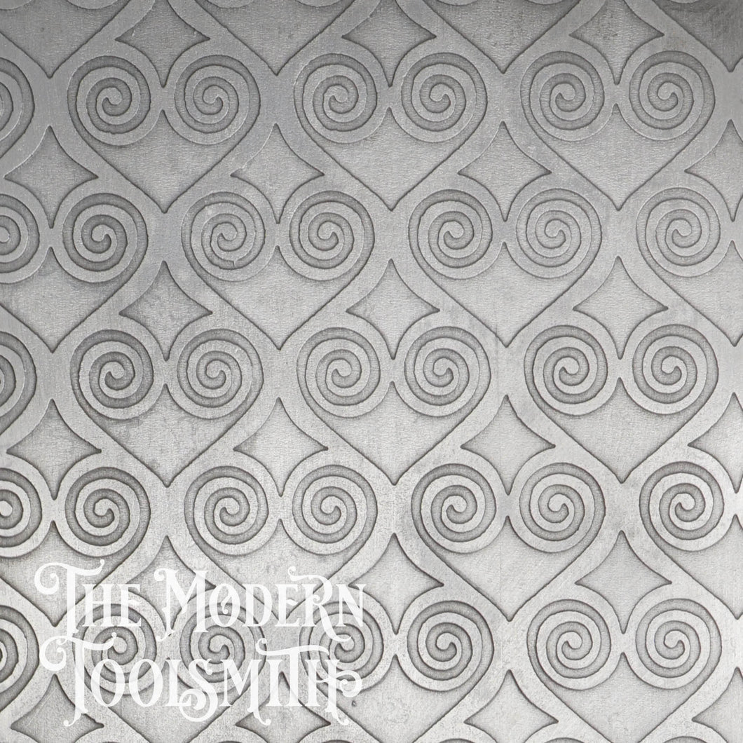 Grecian Key Hearts Texture Plate - TXP45